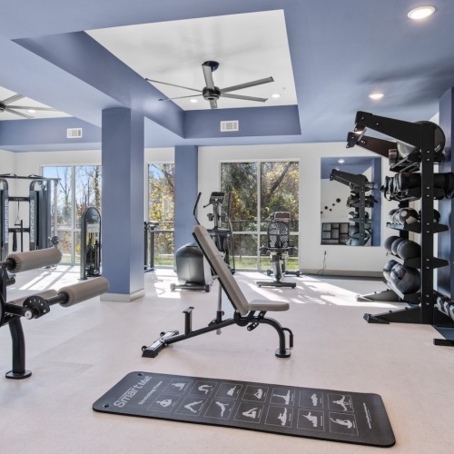 Open and well-lit fitness center